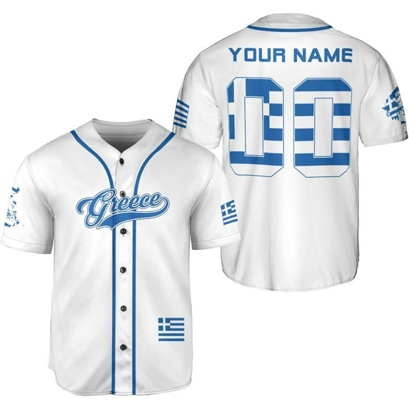 Leprints Personalized Greece Greek Jersey, Greece Greek Soccer Shirt Baseball Grecian Pride Flag Jersey Men Women Shirts (L)