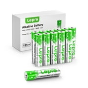 Lepro 12-pack AAA Alkaline Batteries, 1.5 Volt, Holds Long Lasting Power Up to 5 Years, Non-rechargeable