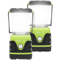 Lepro 2-Pack Camping Lanterns, 1000 Lumen Camping Lights Battery Powered, Dimmable Warm White and Daylight Modes, Battery Lantern for Power Cuts, Emergency Lighting, Suit for Hiking, Fishing