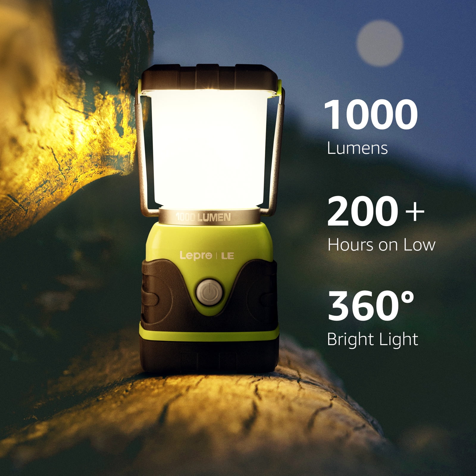 Lepro 1000 Lumen Waterproof LED Camping Lantern with 4 Modes