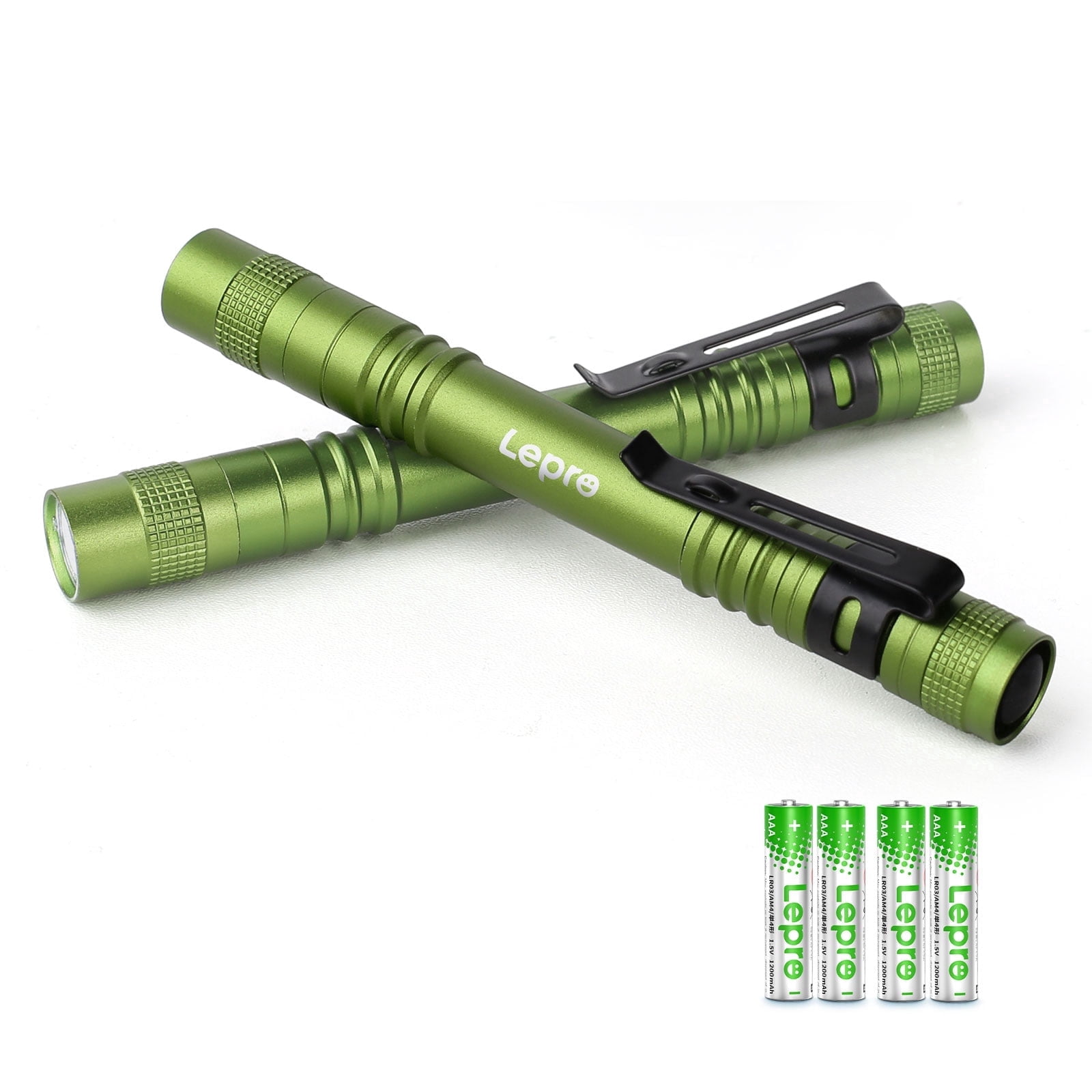 Lepro 2-Pack LED Pen Flashlights, Mini Lightweight Waterproof Pocket ...