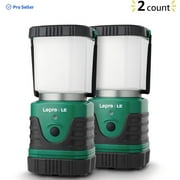 Lepro 2-Pack Rechargeable Camping Lanterns ,  LED 1000LM 4400mAh Long-Lasting Perfect Lantern Flashlight for Hurricane and Power Outage Emergency Backup