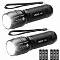 thumbnail interactive-video image 1 of Lepro 2-Packs LED Flash Light High Lumens,1200012 Mini Multifunction Tactical Torch , Zoomable, Waterproof,  for Camping, Outdoor and Emergency Use, 1 of 11