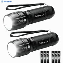 Lepro 2-Packs LED Flash Light LE1000 High Lumens, Mini Multifunction Tactical Flashlight , Zoomable, Waterproof, Adjustable Brightness, for Camping, Outdoor and Emergency Use (AAA Batteries Included)