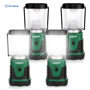 Lepro Camping Lanterns Mini , 330032 4-Pack, LED Battery Powered, 350 Lumens, Collapsible, IPX4 Water Resistant, Portable for Outdoor, Emergency, Hurricane, Storms, Power Outage