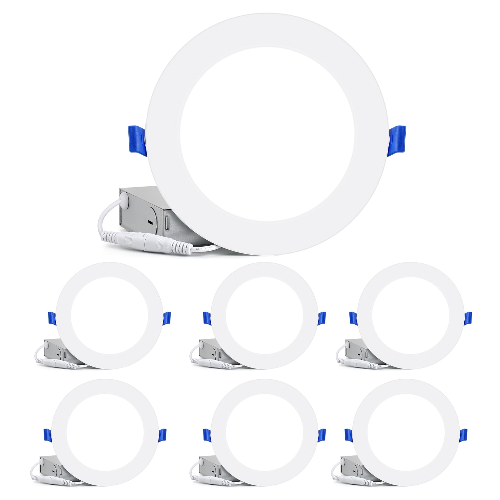 Lepro 6-Pack 6-Inch Ultra-Thin Dimmable LED Recessed Lights