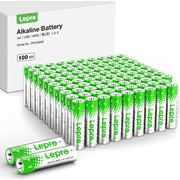 Lepro AA Batteries 100-Pack Value Pack, Double A Alkaline Batteries, Anti-Leak, Anti-Corrosion, Ideal for Household and Business , Non-Rechargeable
