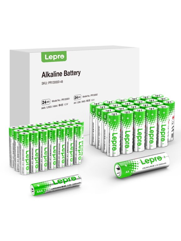 AA Batteries and AAA Batteries Value Combo (48 Pack Total) , High Performance Alkaline Power, Non-rechargeable