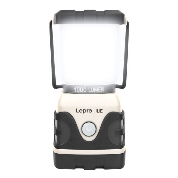 Lepro Camping Lantern, 1000 Lumen Camping Lights Battery Powered, Dimmable Warm White and Daylight Modes, Lantern and Flashlight for Power Cuts, Emergency Lighting, Hiking, Fishing, White
