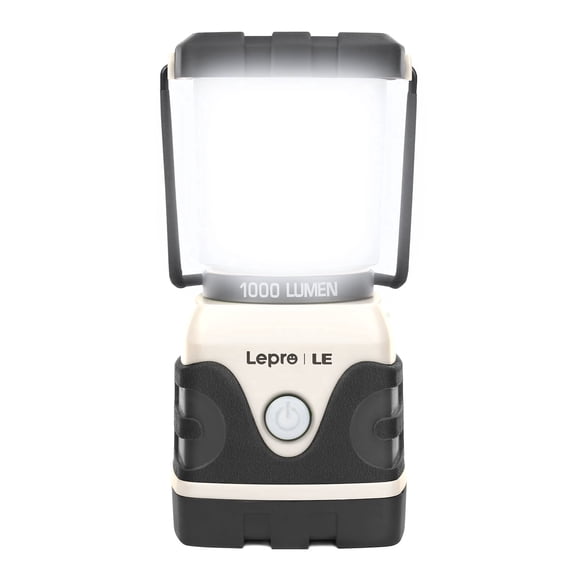 Lepro Camping Lantern, 1000 Lumen Camping Lights Battery Powered, Dimmable Warm White and Daylight Modes, Lantern and Flashlight for Power Cuts, Emergency Lighting, Hiking, Fishing, White