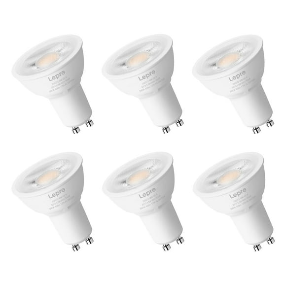 Lepro GU10 LED Bulb Dimmable, 5000K Daylight White 5.5W 50W Equivalent Spot Light Bulb for Recessed Track Lighting, Kitchen Living Room & Bedroom, 6 Pack