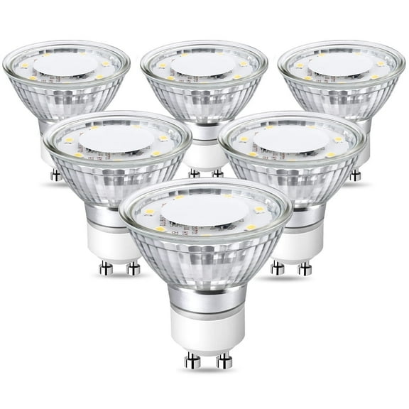 Lepro GU10 LED Light Bulbs Non-dimmable, 2700K Soft Warm white Indoor Bulbs 4W 50W Replacement for Recessed Track Lighting, 6 Pack
