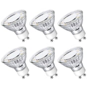 Lepro GU10 LED Light Bulbs Non-dimmable, 5000K Daylight White Indoor Bulbs 4W 50W Replacement for Recessed Track Lighting, 6 Pack