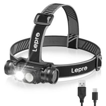 Lepro Headlamp with 2200 mAh Rechargeable Battery ,  1000 Lumens Ultra-Bright LED Headlight ,IP65 and 6 Lighting Modes Pro Level Headlamp Flashlight for Camping, Running, Hiking, Repair