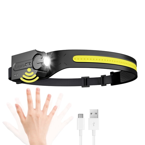 Lepro Rechargeable LED Motion Sensor Headlamp , 230° Wide Beam, IPX 44 Waterproof for Outdoor Use