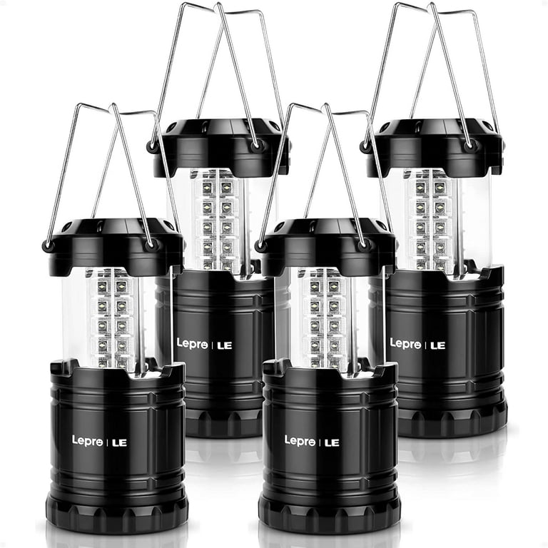 Lepro 4-Pack LED Camping Lanterns, Camping Accessories, 3 Lighting
