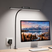 Lepro LED Desk Lamp with Clamp, 700LM Super Bright Task Light, 5 Color Temperatures 5 Brightness Levels, 360° Adjustable Gooseneck, Eye-Caring Dimmable Office L