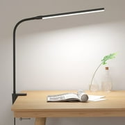 Lepro LED Clip-on Desk Lamp Dimmable USB Reading Light with Clamp 3 Color Modes 10 Brightness Levels Adjustable Flexible Gooseneck Table light for Home Office, Dorm, Headboard, Computer, Nail Black