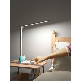 V-Light 16 inch Gray LED 3-Level Dimmer Lamp with USB Charging