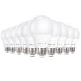 thumbnail image 1 of Lepro LED Light Bulbs 60 Watt Eqv Annual Save $6.12 per, Soft White 2700K, 9W 800 Lumens Non-Dimmable, A19 E26 Standard Medium Base, 10000 Hour Lifetime 3 Count, 1 of 14
