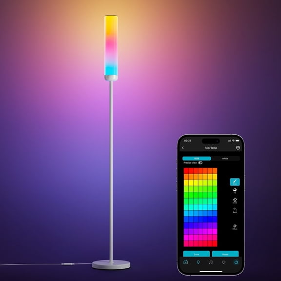 Lepro O1 AI Smart LED Corner Floor Lamp with AI Voice Control, RGB + Tunable White, 2300LM, WiFi & Bluetooth, Music Sync, Compatible with Alexa & Google Assistant, for Living Room, Bedroom, Office