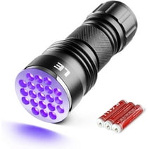 Lepro UV Black Light Flashlight with Batteries , 21 LEDs UV Light Handheld Blacklight 395nm Detector for Pet Urine