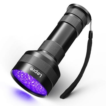Lepro UV Flashlight Black Light  51 LED UV Light Handheld Blacklight 395nm Detector for Pet Urine, Stains, Bed Bug and Scorpions, Battery Not Included