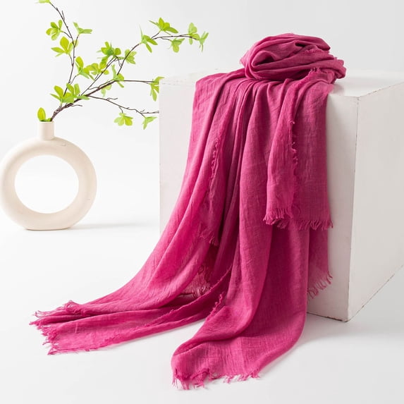Lepsheexh Womens Scarf Solid Thin Trendy Long Scarf Comfortable Sun Block Cape for Hot Summer And Cool Air Condition Rooms