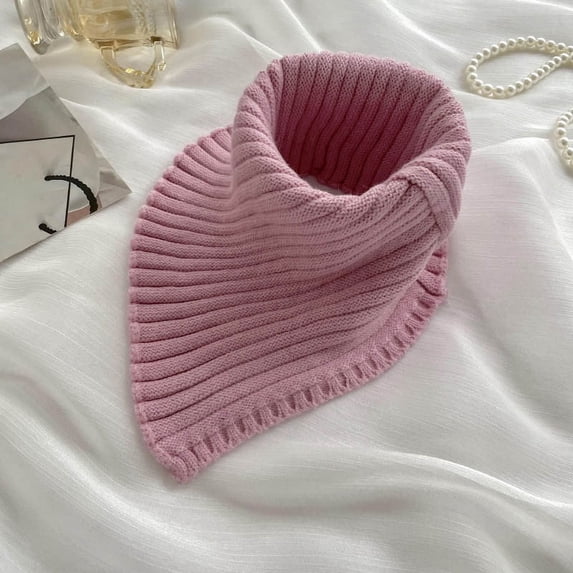 Lepsheexh Womens Scarf Universal Solid Knit Warm Fake Collar Neck Warmer Pullover Wool Scarf for Men And Women Cold Seasons