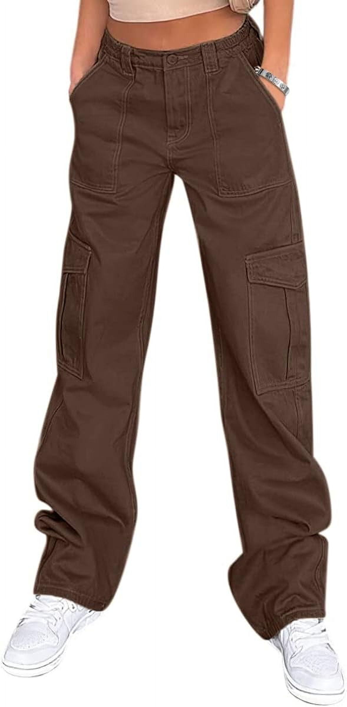 Lepunuo Cargo Pants for Women High Waisted Casual Pants Baggy Stretchy ...