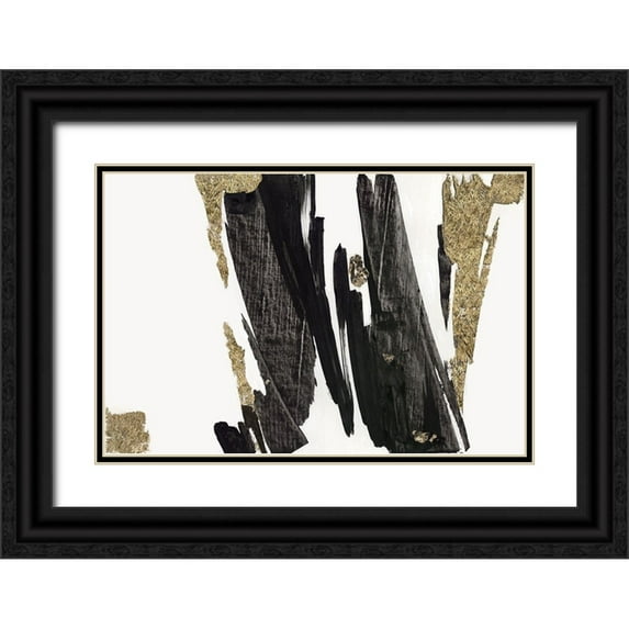 Lera 14x11 Black Ornate Wood Framed with Double Matting Museum Art Print Titled - Stretching I