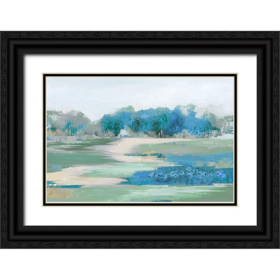 Lera 18x13 Black Ornate Wood Framed with Double Matting Museum Art Print Titled - In The Middle of Nature