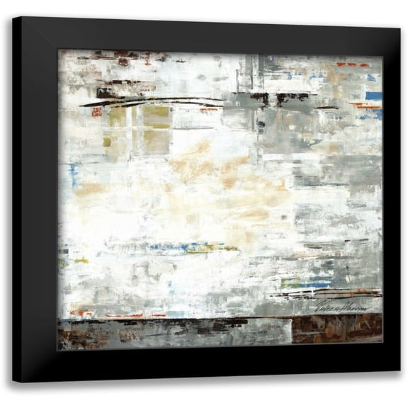 Lera 20x20 Black Modern Framed Museum Art Print Titled - Grey Zone I