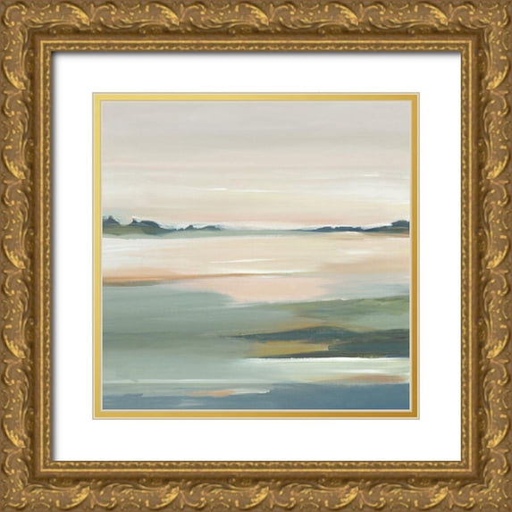 Lera 20x20 Gold Ornate Wood Framed with Double Matting Museum Art Print Titled - The Calm II