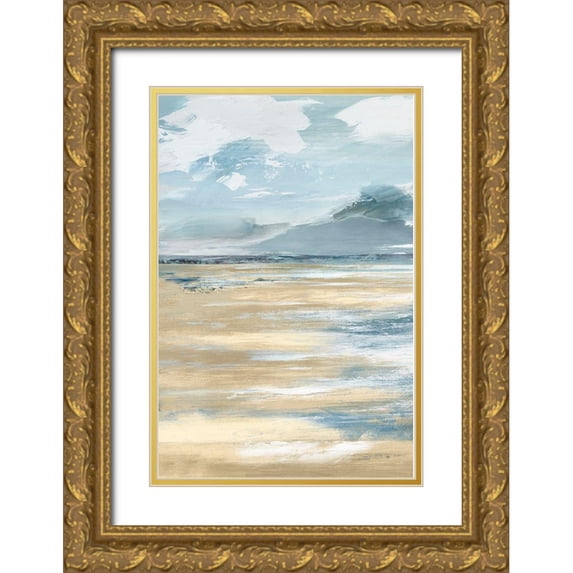 Lera 23x32 Gold Ornate Wood Framed with Double Matting Museum Art Print Titled - Beach Stop I