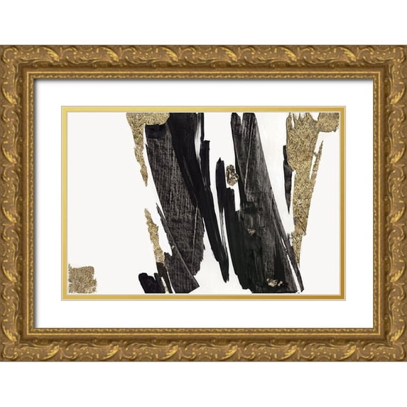 Lera 24x17 Gold Ornate Wood Framed with Double Matting Museum Art Print Titled - Stretching I