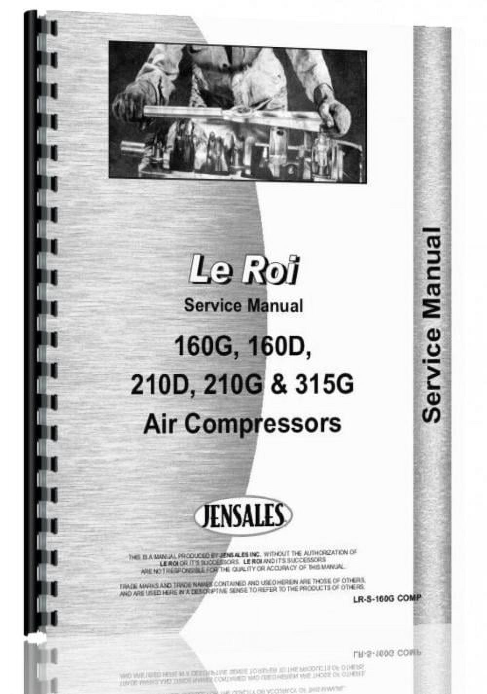 Leroi 160G Air Compressor Service Manual - Walmart.com
