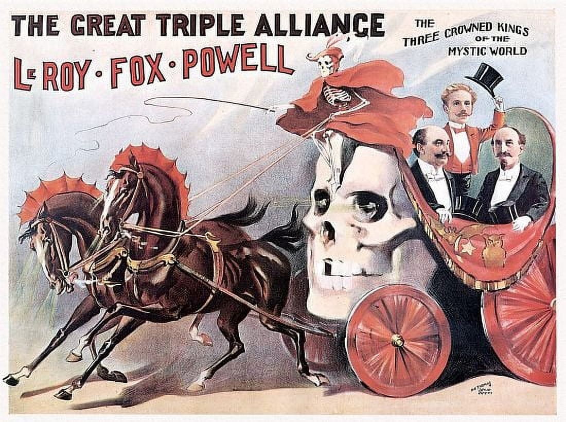 Leroy Fox Powell 3 Magicians Magic Canvas Art - (24 x 36)