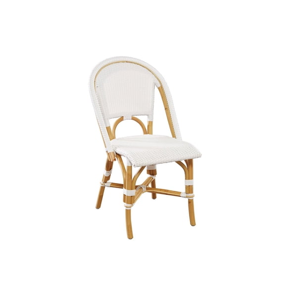 Leroy Rattan Dining Chair, White (Set of 2)