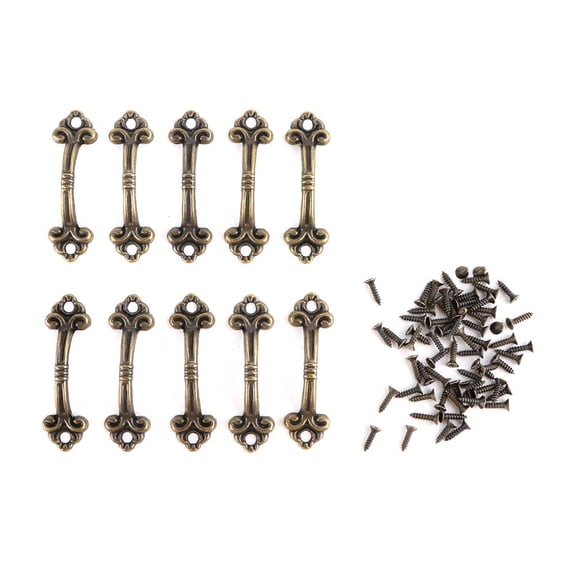 Lerpwige 10 Pcs Vintage Drawer Door Pulls Handles Kitchen Bedroom Furniture Hardware