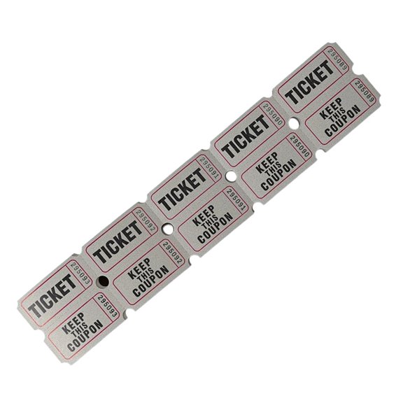 Lerpwige 100Pcs Double Coated Paper Entry Tickets Double Roll For Large Event Entry Carnivals Fundraisers Classroom Rewards
