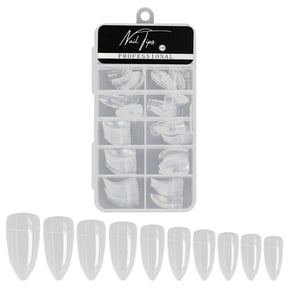 Lerpwige 100Pcs Hawk Curved Natural Color Deeply Curved Half Cover Long Square Tapered Eagle Claw False Nail Extension Tips