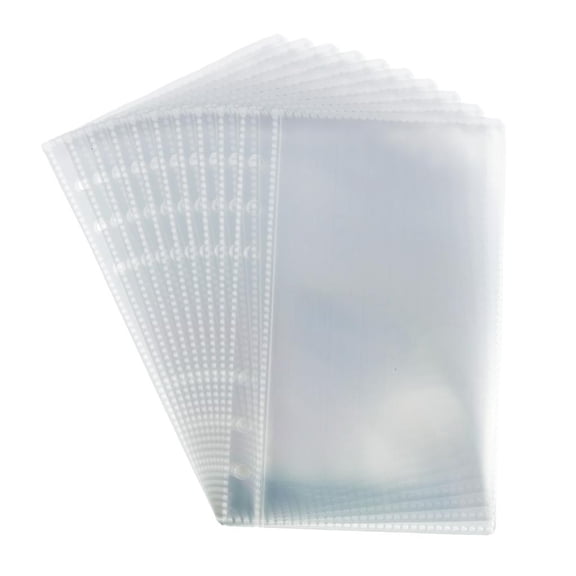 Lerpwige 10Pcs Pocket Sleeves Double-Side Page Sheets Protector Photo Post Cards Packet