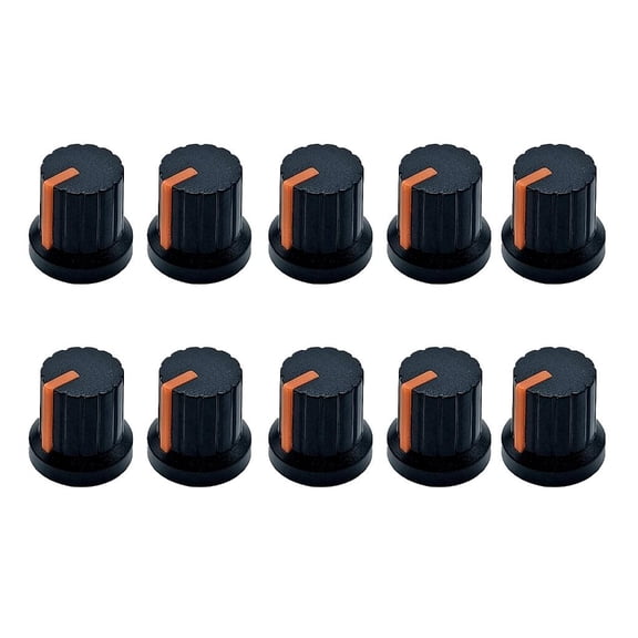 Lerpwige 10Pcs Potentiometer Knob Volumes Control Knob 6mm Shaft Hole Amplifier Knob