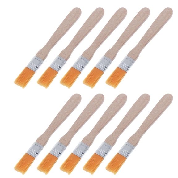 Lerpwige 10Pcs Wooden Handle Brush Nylon Bristles Welding Cleaning Tools For Solder Flux Paste Residue Keyboard