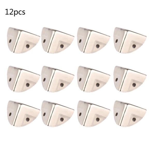 Lerpwige 12 Pcs Wood Box Legs Metal Cabinet for Case Decorative Corner Brackets Bumpers