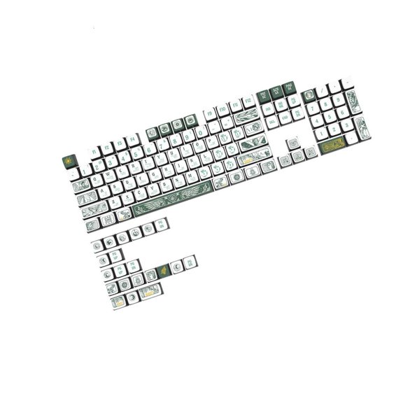 Lerpwige 125 Keys PBT Keycap Mechanical Keyboard Caps for 61/65 Layout Keyboard
