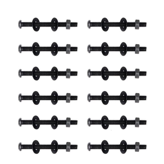 Lerpwige 12PCS Metal Brake Cage Bolts High Strength Carbon Steel Cage Screws and Nuts