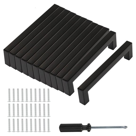 Lerpwige 12Pcs Stable Stainless Steel Drawer Handle Hole Spacing Universals Replacement Pull For Cabinets