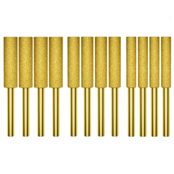 Lerpwige 12pcs Precise Diamantine Chainsaw Grinding Heads for Professional and Home Use